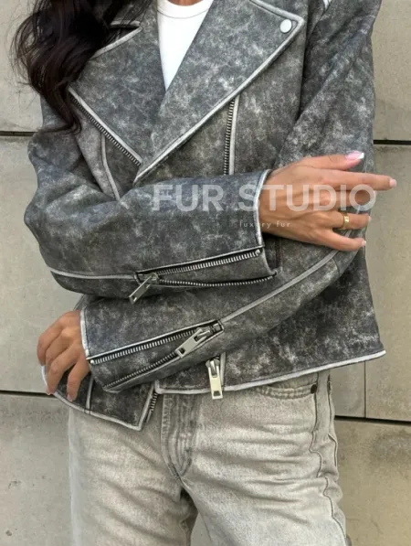 Косуха из натуральной кожи  VINTAGE COLLECTION - фото 6