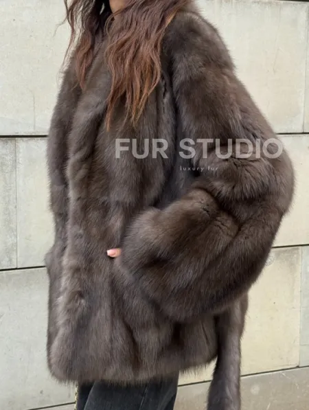 Шуба из меха куницы - автоледи - фото 1