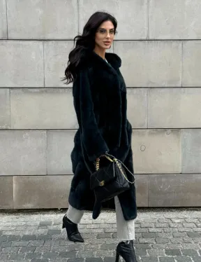 Шуба из аукционной норки NAFA с капюшоном - фото 12