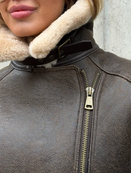 Дубленка - пилот женская - фото 1