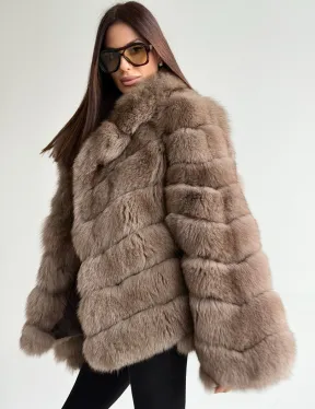 Шуба из меха финского песца - фото 4