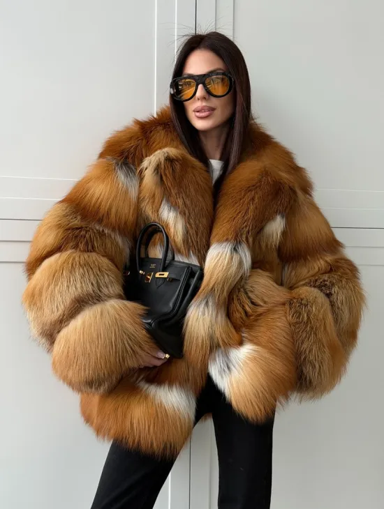 Шуба из натурального меха - лиса огнёвка - фото 9