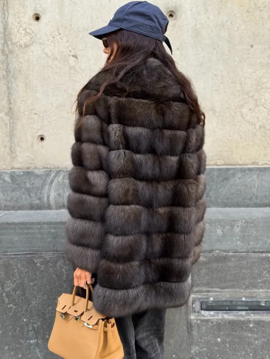 Шуба из меха баргузинского соболя - седина 2 - фото 6