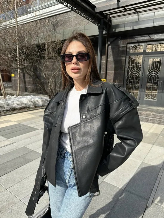 Косуха женская из натуральной кожи - фото 7