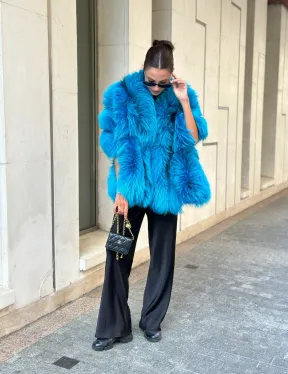 Накидка женская из меха чернобурки - Тиффани - фото 10